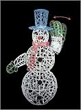 42 Animated Crystal Iced LED Lighted Snowman Christmas Yard Art