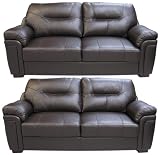Mercy, 3+3, Brown Luxury Leather Sofas