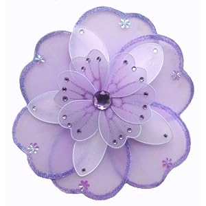 10 Purple and White Triple Layered Daisy Flower nylon hanging ceiling wall baby nursery... by Bugs-n-Blooms