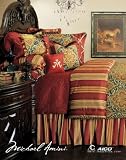 Michael Amini Nobel Philippe 13 pc King Comforter Set in Red by AICO