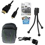 PNY 8GB SDHC P-SDHC8G6-EFS2 Class 6 Flash Memory Card + Black Mini Tripod S ....