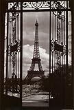 Eiffel Tower (Through Gates, 1909) Art Poster Print - 24" X 36" Poster Print by Alexandre-Gustave Eiffel, 24x36 Travel Poster Print by Alexandre-Gustave Eiffel, 24x36