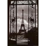 Eiffel Tower (Through Gates, 1909) Art Poster Print - 24" X 36" Poster Print by Alexandre-Gustave Eiffel, 24x36 Travel Poster Print by Alexandre-Gustave Eiffel, 24x36