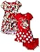 Disney Baby-Girls Minnie Mouse Rock The Dots Dresses, Red, 0-3 Months (Pack of 2)
