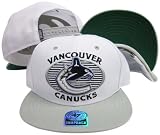 Vancouver Canucks White/Gray Tone Plastic Snapback Adjustable Snap Back Hat/Cap