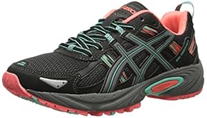 ASICS Women's Gel-venture 5 Running Shoe, Black/Aqua Mint/Flash Coral, 6.5 M US