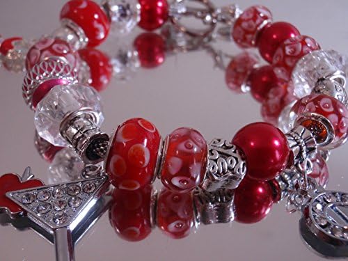 European Bracelet, Sexy Beads Charms, Margarita Glass, Dollar Sign, Red Murano Beads, Red Dress, Cute Bracelet, Enamel