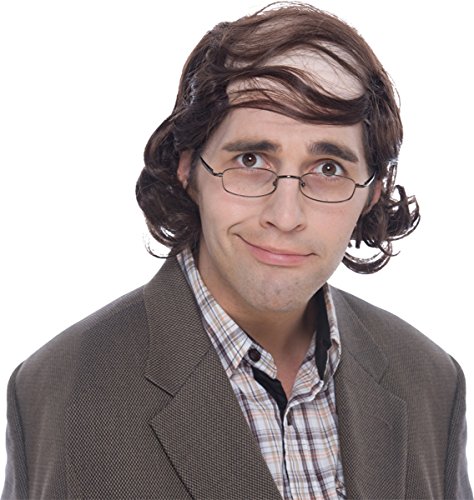 Professor Mullet Wig (Brown) Adult Accessory