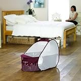 Pop Up Travel Cot Aubergine and White 2011