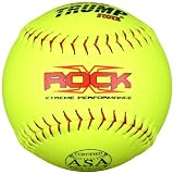 Trump&reg; X-ROCK-ASA-Y-2 The Rock&reg; Series 12 inch Softball - Yellow Composite Leather - ASA Approved (Sold in Dozens)