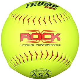 Trump&reg; X-ROCK-ASA-Y-2 The Rock&reg; Series 12 inch Softball - Yellow Composite Leather - ASA Approved (Sold in Dozens)