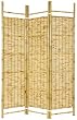 Tropical Beach Furniture Room Divider - 6ft. Burnt Bamboo Japanese Shoji Portable Folding Privacy Floor Screen