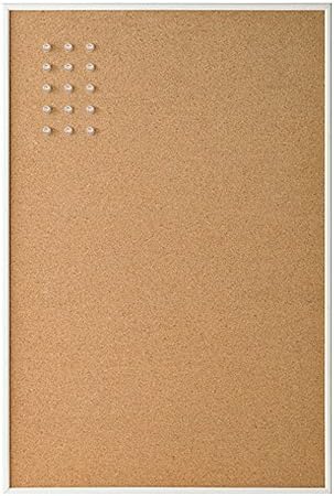 Vaggis Home Office Hanging Noticeboard White 22.75"W x 15.25"H