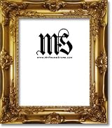Frame for Picture Photo Diploma or Poster, Solid Wood, Gold, style #638