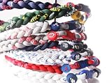 Boston Red Sox 3 rope braided Phiten Titanium Tornado 22 inch necklace