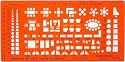 Metric 1:200 Scale Architect Design Drawing Template Stencil - Furniture Layout Symbols for House Interior Planning Trace Gabarit de Dessin
