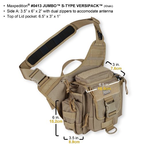 Maxpedition Jumbo S~Type Versipack - Khaki - One Size