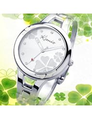 Fashion Four-leaf Clover Surface Design Lady Watch High-quality alloy strap Japanese Movement Pointer Display White Color WK425L