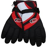 Reebok Carolina Hurricanes Black Nylon Ski Gloves (Medium)