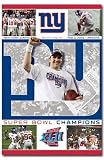 New York Giants Super Bowl Champions Poster ~ Tickertape Celebration ~ 22x34