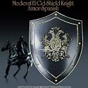 Medieval El Cid Shield Knight Armor Steel w/ Cross New & Free TopiCool.com Knife