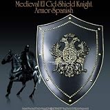 Medieval El Cid Shield Knight Armor Steel W/ Cross New