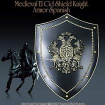 Medieval El Cid Shield Knight Armor Steel w/ Cross New & Free TopiCool.com Knife