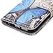 S6 Edge+ Case, Galaxy S6 Edge Plus Case, Cellularvilla [Stand Feature] [Slim Fit] Wallet Case, Premium Pu Leather Flip Cover [Card Slots] for Samsung Galaxy S6 Edge+ / S6 Edge Plus (Blue Butterfly)