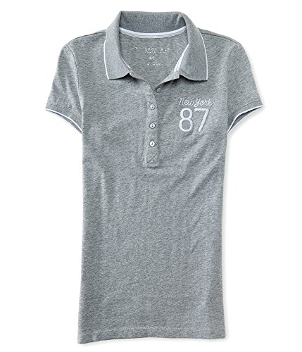 Aeropostale Women's New York 87 Jersey Polo Shirt