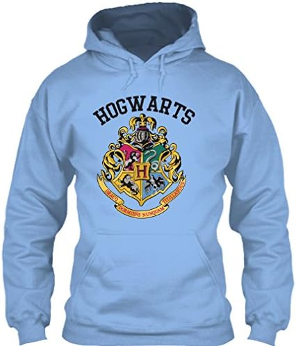 Hogwarts Houses Harry Potter T Shirt Hoodie (L,Light Blue)