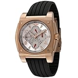 I By Invicta Men's 41698-005 18k Rose Gold-Plated Black Leather Watch