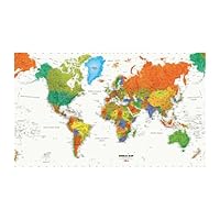 York Wallcoverings MP4945M World Map, Mural