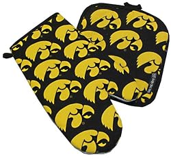 Iowa Hawkeyes Mitt Potholder Set University of Iowa for Kitchen Tailgating Barbecue or Outdoor Cooking POT HOLDER SET GIFT IDEA