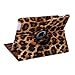 HDE Rotating iPad Case Magnetic Folding Leather Cover Folio Flip Stand for Apple iPad 2 iPad 3 iPad 4 (Cheetah Print)