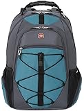 SwissGear Laptop Computer Backpack SA6799 (Grey Tin/ Teal) Fits Most 15 Inch Laptops