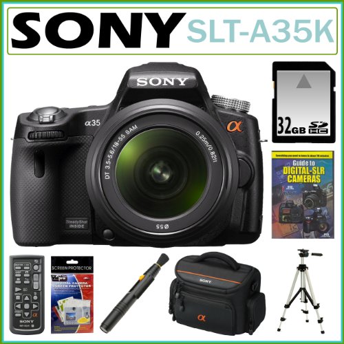 Check Out Sony Alpha SLT A35K 16MP Digital SLR with Translucent Mirror Technology and Sony 18 55mm Lens + 32GB SDHC + Sony Case + Sony Remote + Jumpstart DVD + Accessory Bundle for $749.95 image jumpstart 51GsvEa8LKL Check Out Sony Alpha SLT A35K 16MP Digital SLR with Translucent Mirror Technology and Sony 18 55mm Lens + 32GB SDHC + Sony Case + Sony Remote + Jumpstart DVD + Accessory Bundle for $749.95 jumpstart