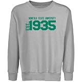 Norfolk State Spartans Youth Ash Est. Date Crew Neck Fleece Sweatshirt