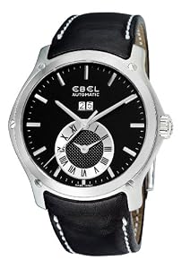 Ebel Men's 9301F61/5335P06GS Classic Hexagon Black Chronograph Dial Watch from Ebel