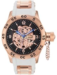 Rougois Rose Gold Automatic Skeleton Naval Officer Diver Watch