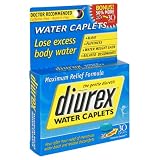 Diurex Water Caplets, Maximum Relief Formula, 30 Caplets (Pack of 4)