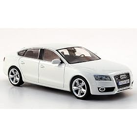 Audi A5 Sportback, blanche, 2009, Model Car, Miniature d�j� mont�e, Schuco 1:43