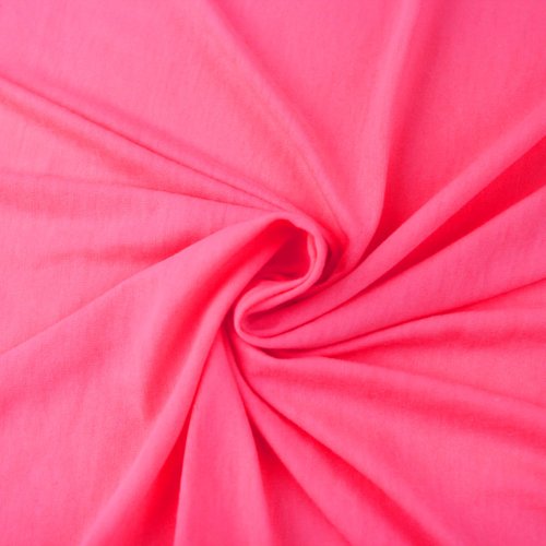Hot Pink Neon Poly Rayon Spandex Jersey Knit Fabric, Fabric by the Yard - 1 Yard