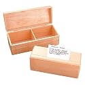 Double-File Wooden Recipe Box