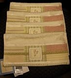 CROSCILL PRETTY IN PINK WASHCLOTHS SET OF 4