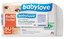 Babylove Sensitive Feuchttücher, 2er Pack (2 x 320 Stück)