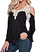 Womens Sexy Off Shoulder Lace Blouse Shirt Long Sleeve V-Neck Tank Top