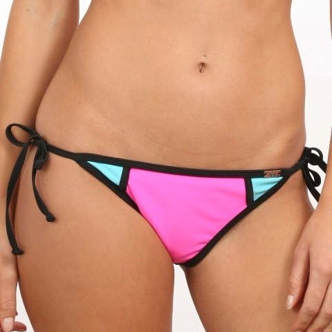Heat Swimwear Color Block Tie Side Bottom, Large