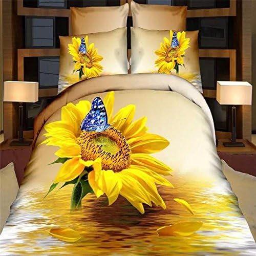 2016 boutique activity stamp set of four cotton Panda 3D Butterfly Sun flower colors patterns , sun flower , 180*200cm