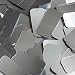 Sequin Steel Silver Gray Rectangle 1.5 inch Metallic Couture Loose Paillettes. Made in USA.
