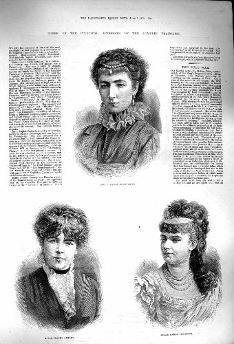 1879 Comedie Francaise Bernhardt Samary Croizette Girls